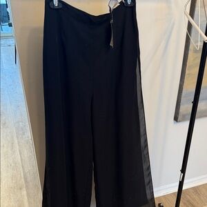 Veronique Young Black Wide-Leg Pants